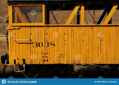 Yellow Railroad Car On The Georgetown Loop In 2009 Stock Photo Image