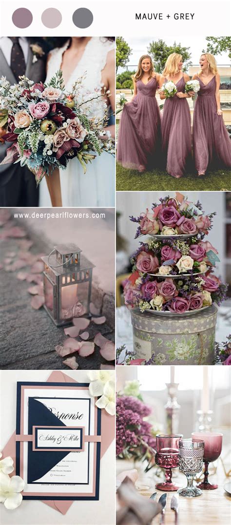 Best 6 Mauve Wedding Color Combos For 2018 Deer Pearl Flowers