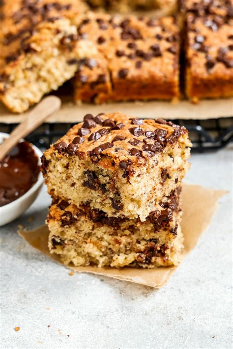 Vegane Chocolate Chip Blondies Byanjushka