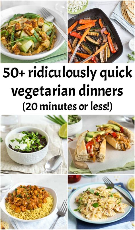 A Collection Of 50 Super Quick Vegetarian Dinners That Take Just 20