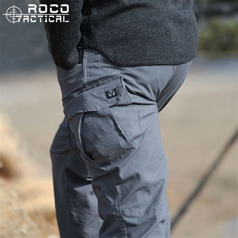 Rocotactical Mens Multi Pockets Military Cargo Pants Loose Outdoor Hiking Pants Sports Camping