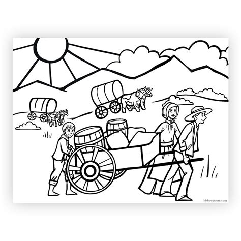 Coloring pages little house on the prairie. Pioneer Day Coloring Page in 2020 | Coloring pages ...