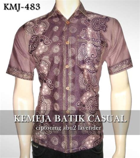 Kemeja Batik Modern Casual Motif Ciptoning Polos Kemeja Batik