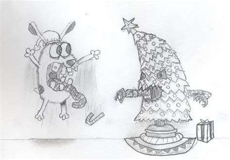 Courage The Cowardly Dog Christmas By Cartoonmonsters On Deviantart