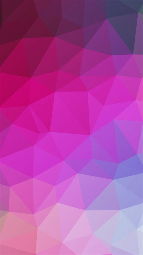 Polygons Pink Triangle Gradient Abstract 1080x1920 Wallpaper