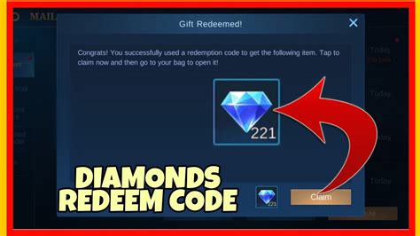 How To Redeem Ml Diamond Code Free Diamonds Mobile Legends Youtube