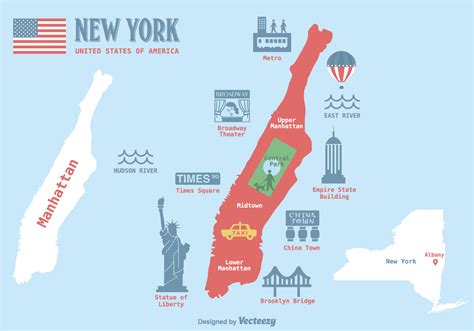 Free Manhattan Map Vector Illustration 133988 Vector Art At Vecteezy