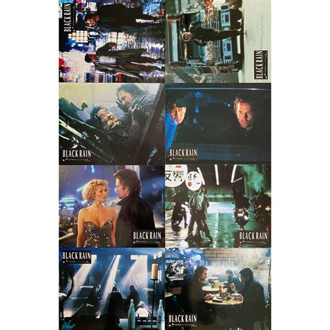 Black Rain French Lobby Cards 9x12 In 1989 X8