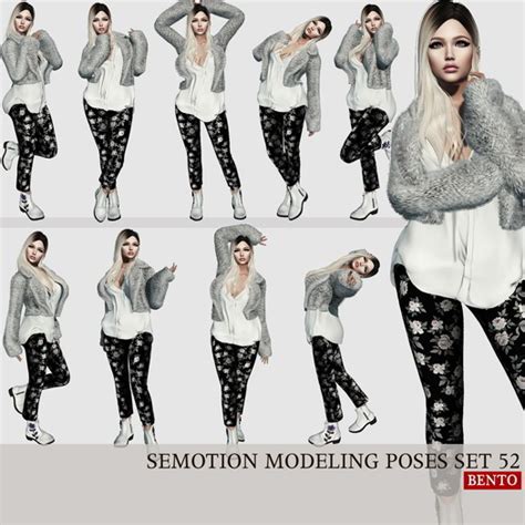 Second Life Marketplace Semotion Female Bento Modeling Poses Set 52