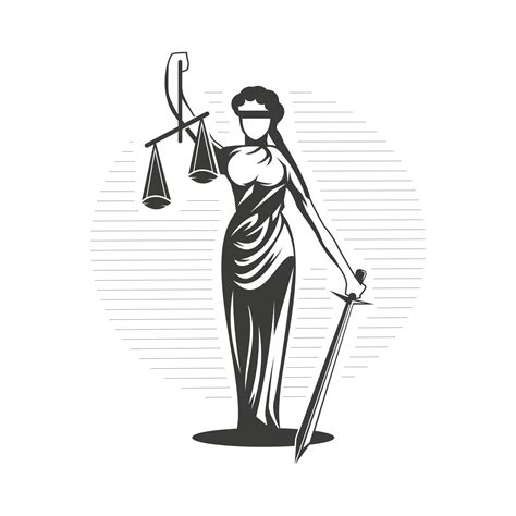 Woman Justice Illustration Justice Symbol Design Woman Holding Scales
