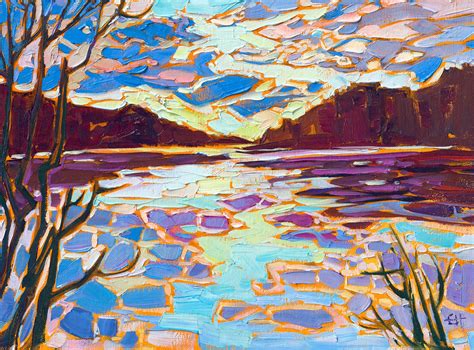 Montana Reflections Contemporary Impressionism Paintings By Erin Hanson
