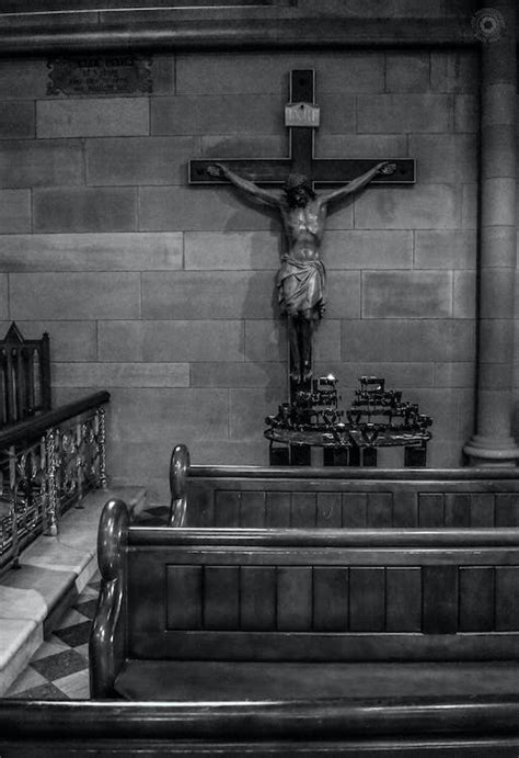 Grayscale Photo Of Jesus Christ Statue In The Church · Free Stock Photo