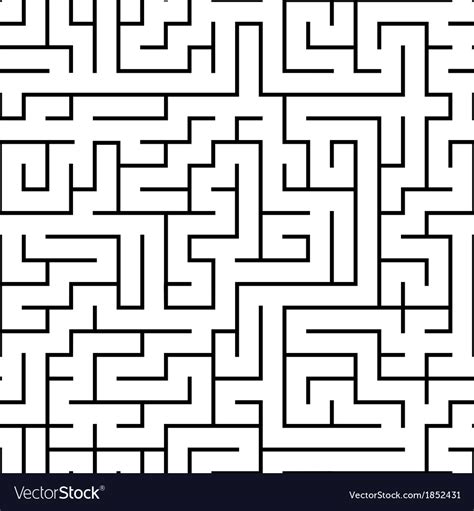 Seamless Abstract Complex Maze Labyrinth Vector Image