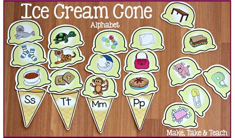 Ice Cream Activities For Rhyme And The Alphabet Make Take And Teach