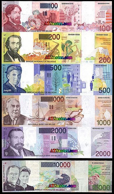 Belgium Banknotes Belgium Paper Money Catalog And Belgian Currency