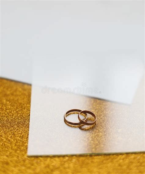 1037 Wedding Invitation Card Two Golden Rings Stock Photos Free