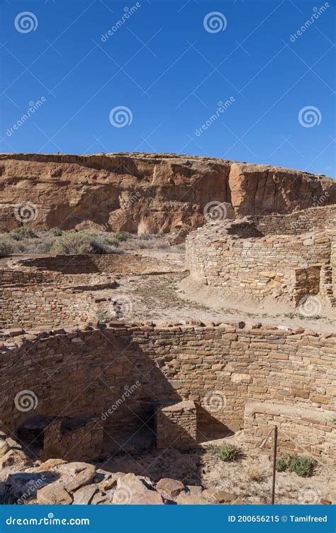 Details Of Chetro Ketl Great House At Chaco Canyon Stock Image Image