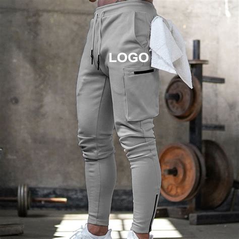 Men Sports Pants Long Trousers Tracksuit Fitness Workout Joggers Gym