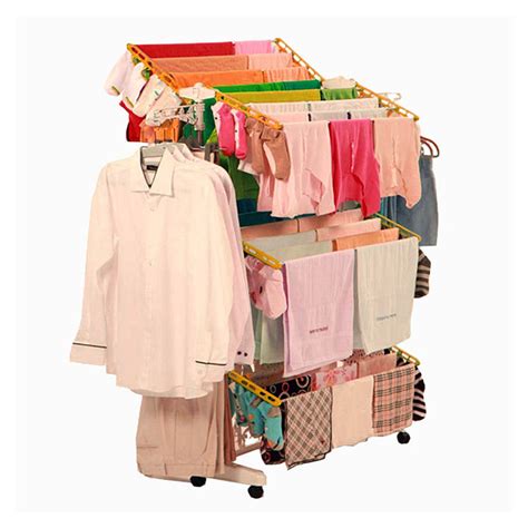 The clothing stand features a jacket and shirt hanger, with a hanging bar for your slacks and trousers. Buy Easy Cloth Drying Stand Online at Best Price in India ...