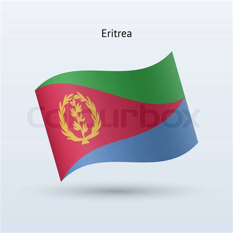 Eritrea Flag Waving Form Vector Illustration Stock Vector Colourbox