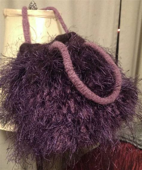 Fun Fur Purple Handbag Purple Handbags Purple Handbag