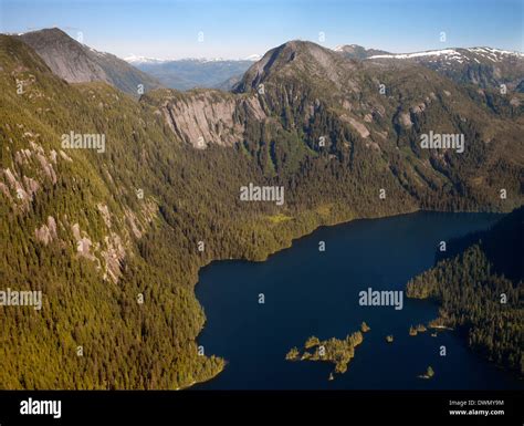Aerial View Of Misty Fjords Near Ketchikan In Alaska Usa Stock Photo