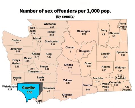 Cowlitz County Has The Highest Rate Of Sex Offenders Per Capita In The State Local