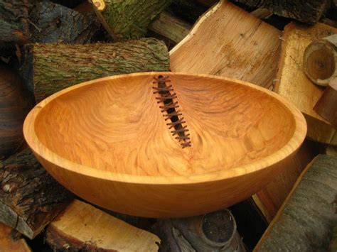Stitched Wood Turned Bowl Wood Turning Wooden Bowls Wood Bowls
