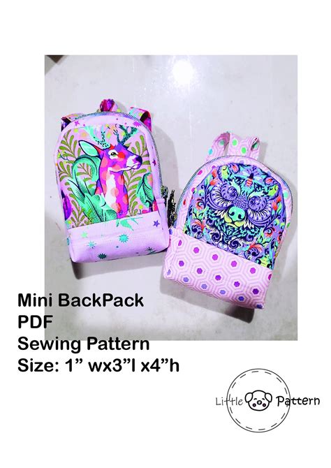 Mini Backpack Pattern And Instructionsbackpack Pdf Sewing Pattern