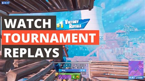 How To Watch Fortnite Tournament Replays Youtube
