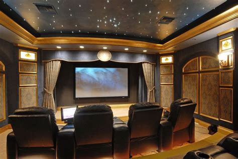 Diy home theater decorations ideas basement home theater rooms red home theater. Traditional Home Theater with Crown molding, Sound ...