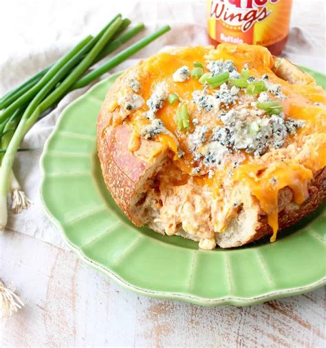 Buffalo Chicken Dip Bread Bowl Recipe