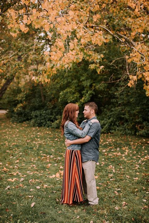 Romantic And Sweet Fall Couples Session At Confederation Park