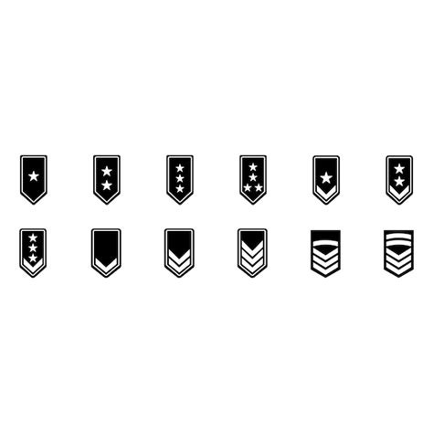 Premium Vector Military Rank Icon Vector Template Illustration Logo