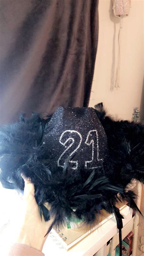 Black Sparkly 21st Birthday Cowboy Hat With Rhinestones Etsy