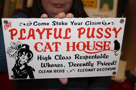 Playful Pussy Cat House Nevada Brothel Prostitute Gas Oil Porcelain Metal Signのebay公認海外通販｜セカイモン