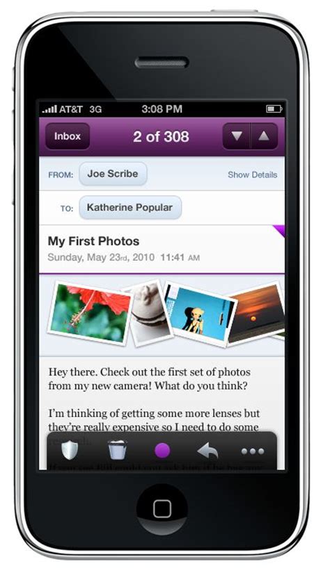 Html 5 Powered Yahoo Mail Web App For Iphone 4 And Ipod Touch