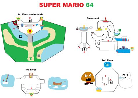 Super Mario 64 Peachs Castle By Gnm Peachs Mapstalgia