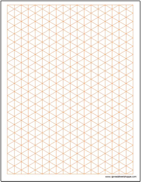 Isometric Graph Paper Template Spreadsheetshoppe