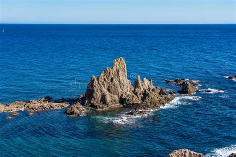 Rocky Coast Of Cabo De Gata Nijar Park Almeria Spain Stock Photo Image Of Beauty Gata