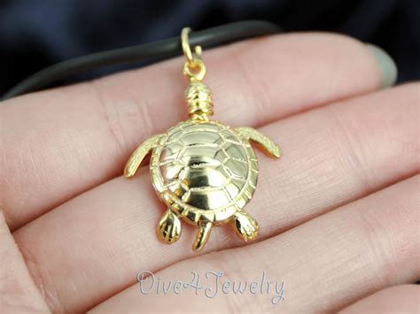 Moveable Turtle Pendant Necklace Moving Head Legs And Tail Etsy