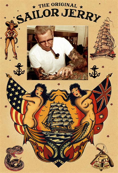 Sailor Jerry Tattoo Art Flash 13x19 Photo Print Etsy Hong Kong