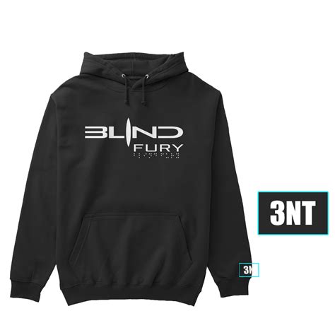 Blind Fury Braille Embroidered Hoodie 3nt Productions Official