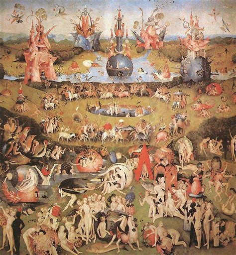 Das triptychon „der garten der lüste des niederländischen renaissancemalers hieronymus bosch besteht im original aus vier bildern auf einer aufklappbaren tafel. Datei:Hieronymus Bosch - Der Garten der Lüste, Mitteltafel ...