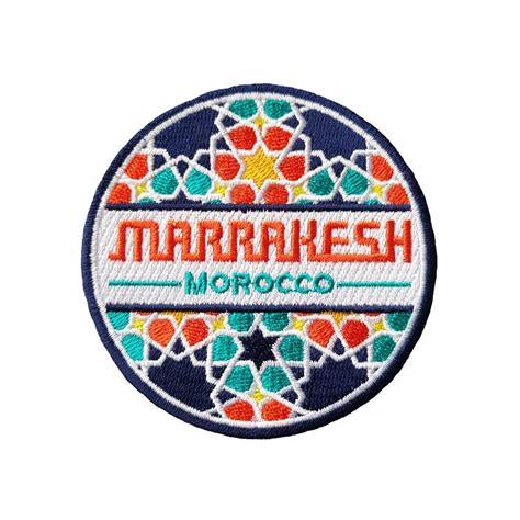 Marrakesh Morocco Travel Patch Embroidered Iron On Sew On Etsy Uk