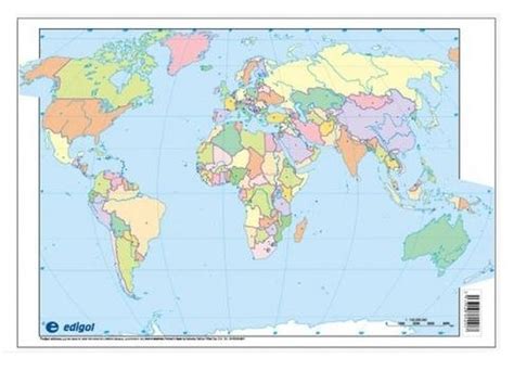 Mapa mudo Mundi político color 50 hojas Edigol Ediciones AH H1603