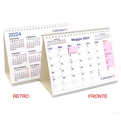Calendario 2024 Tavolo A Caselle 20x15 Cm Calendariit Calendari