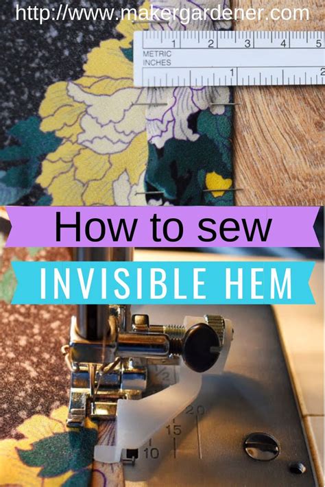 How To Sew Invisible Hem Stitch Using The Sewing Machine Tutorial Blind Stitch Invisiblehem
