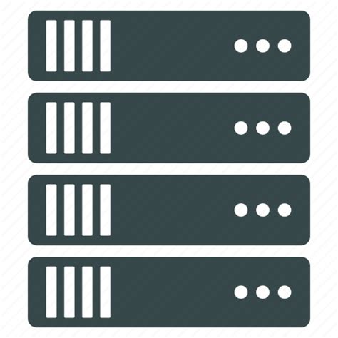 Data Center Database Hosting Rack Repository Server Storage Icon