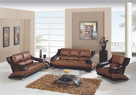 With neutral shaded walls you can go for bright curtains, carpets, and furniture in the living room. 289 Two Tone Leather Sofa Set Star Modern Furniture